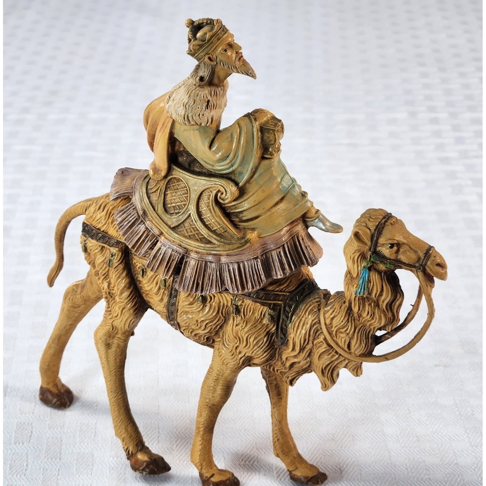 Vintage Fontanini King Melchior On Camel Nativity Figure 1983 Depose Italy 6.5"